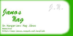 janos mag business card